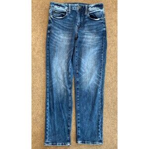 American Eagle Jeans Mens 28x28 Slim Straight Whiskered Next Level Stretch Denim